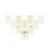 10 MARQUES-TABLES IVOIRE ET DORURE EMBOSSEE 15X10CM