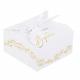CONTENANTS BAPTEME JOLIS BRINS BLANCS ET OR ET RUBAN  SATIN X10
