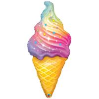 BALLON ALU GLACE RAINBOW 45"114CM