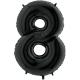 BALLON ALU CHIFFRE 1 NOIR 26"66CM