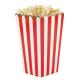 BOITES A POP CORN ROUGE ET BLANCHE X8
