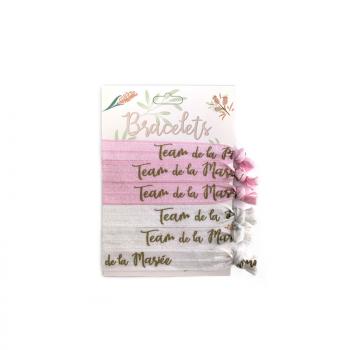 SET DE 6 BRACELETS TISSUS EVJF