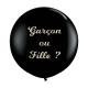 BALLON NOIR GENDER REVEAL 90CM (garçon)