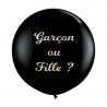 BALLON NOIR GENDER REVEAL 90CM (garçon)