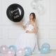 BALLON NOIR GENDER REVEAL 90CM (garçon)