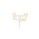 PIC EN BOIS DORE GENDER REVEAL GARCON OU FILLE 40CM