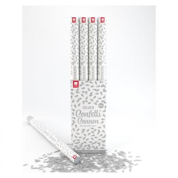 CANON A CONFETTIS PAPIER ARGENT 80CM