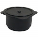 Cocotte noire 30 cl avec couvercle micro ondable par 10