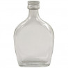 Mignonnette Flasque 4 cl en Verre Bouchon Argenté  x6