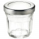 Pot de confiture 4,4 CL couvercle argenté X12