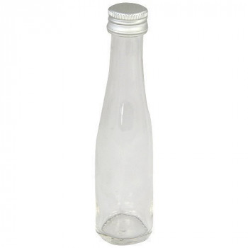 Mignonnette Flute 3 cl bouchon à vis argenté  x10
