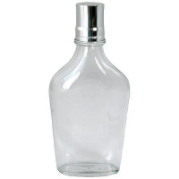 FLASQUE EN VERRE 20 CL BOUCHON ET GOBELET   X6