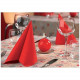 Serviettes 40X40 cm Aspect Tissu Rouge Noel X 50
