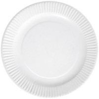 Assiette carton ø 15 cm blanc  x100