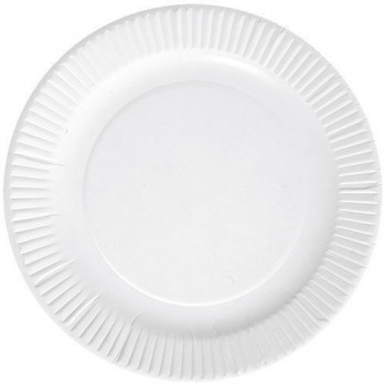 Assiette carton ø 15 cm blanc x100