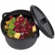 Verrine cocotte ronde noire en PP 8 cl