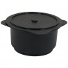 Verrine cocotte ronde en PP noire réutilisable 30 cl