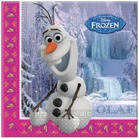 SERVIETTE REINE DES NEIGES OLAF  33X33CM X20