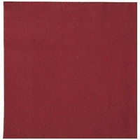 Serviette ouate bordeaux 2 plis 30x30 cm ***