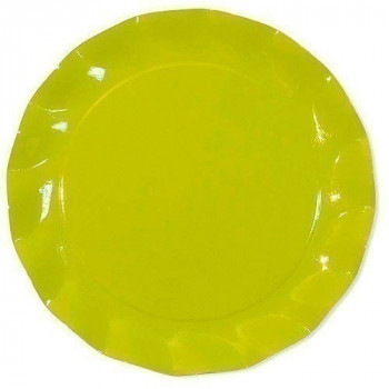 Assiette plate carton vert anis ø 27 cm x10