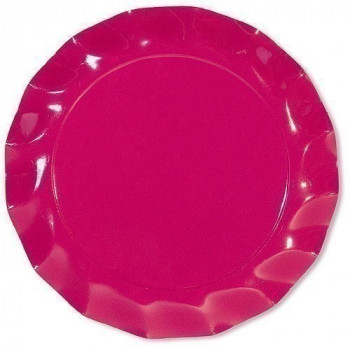 Assiette plate carton fushia ø 27 cm x10