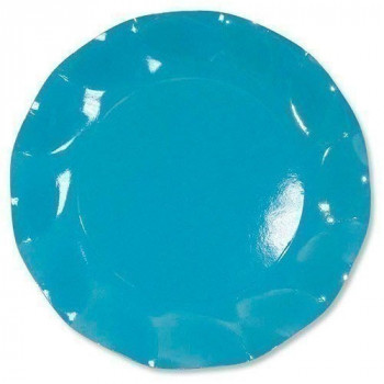 Assiette plate carton turquoise ø 27 cm x10