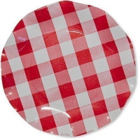Assiette piccoli vichy rouge ø 21 cm x10