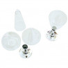 Pieds de verre argent réutilisable x20