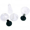 Pieds de verre noirs réutilisable x20