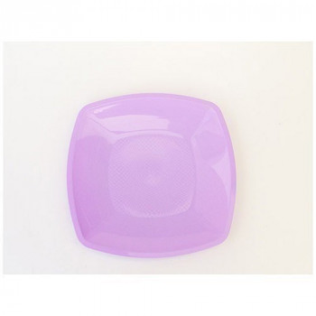 Assiette carree ø 23 cm parme x12