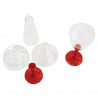 Pieds de verre rouges réutilisable x20