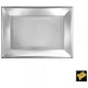 ASSIETTE RECTANGLE PLASTIQUE 23X18CM ARGENT X6