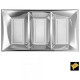 ASSIETTE 3 COMPARTIMENTS 33X18CM ARGENTX2