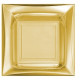 ASSIETTE CARRE PLASTIQUE 23X23CM OR X6