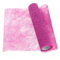 CHEMIN DE TABLE POLYTULLE HTE QUALITE FUSCHIA 30CM X 10M