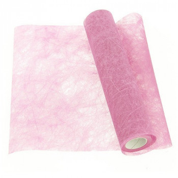 CHEMIN DE TABLE POLYTULLE HTE QUALITE ROSE 30CM X 10M