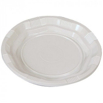 Assiette plastique ø 22 cm blanche x100