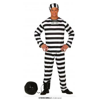 COSTUME PRISONNIER NOIR ET BLANC ECO