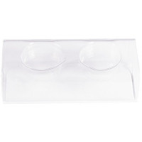 BOUGEOIR VERRE 15CM 2 COMPARTIMENTS