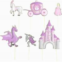 SET DE 6 DECORATIONS PRINCESSE POUR GATEAU (20cm)