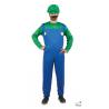 COSTUME PLOMBIER VERT ET BLEU T.S/M