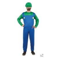 COSTUME PLOMBIER VERT ET BLEU T.L/XL