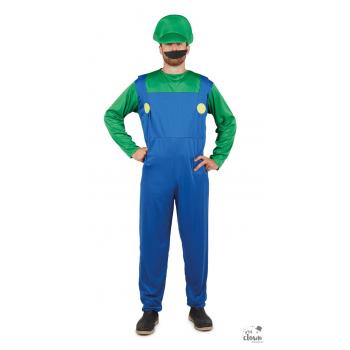 COSTUME PLOMBIER VERT ET BLEU T.L/XL