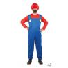 COSTUME PLOMBIER ROUGE ET BLEU T.L/XL