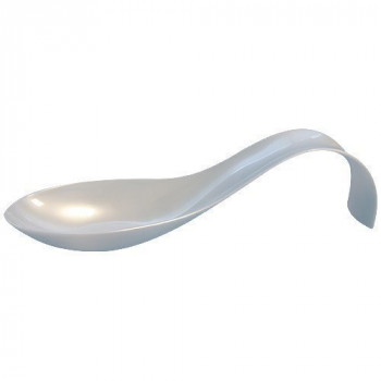 Cuillère chinoise en plastique blanc x50