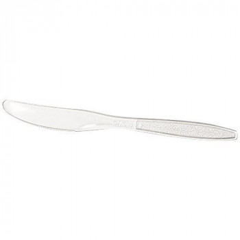 Couteau Plastique luxe 19 cm transparent (x100)