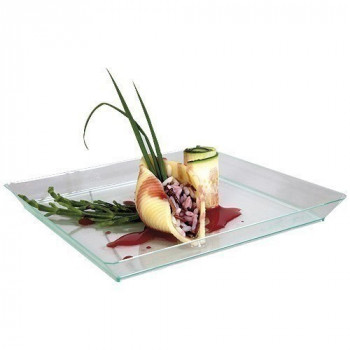 Assiette en plastique PS transparent 16 cm