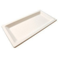 Assiette Pulpy Liny blanche 13x26 cm