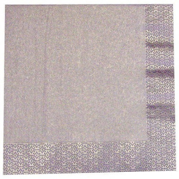 Serviette 33x33 cm 3 plis argent x20