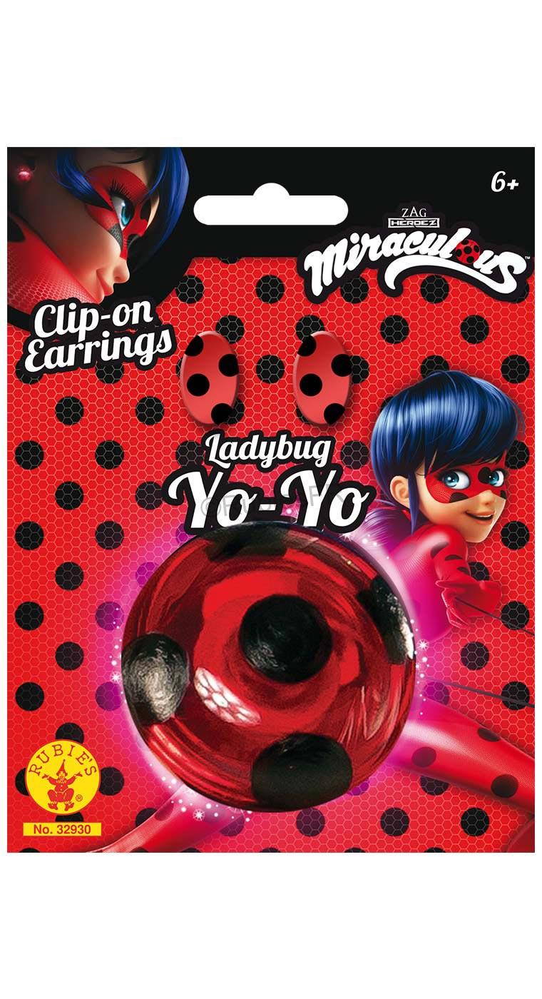 Miraculous-Kit accessoires Yoyo et boucles d'oreilles Ladybug